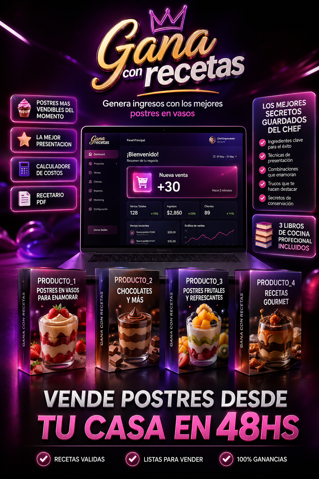 Vende postres desde casa